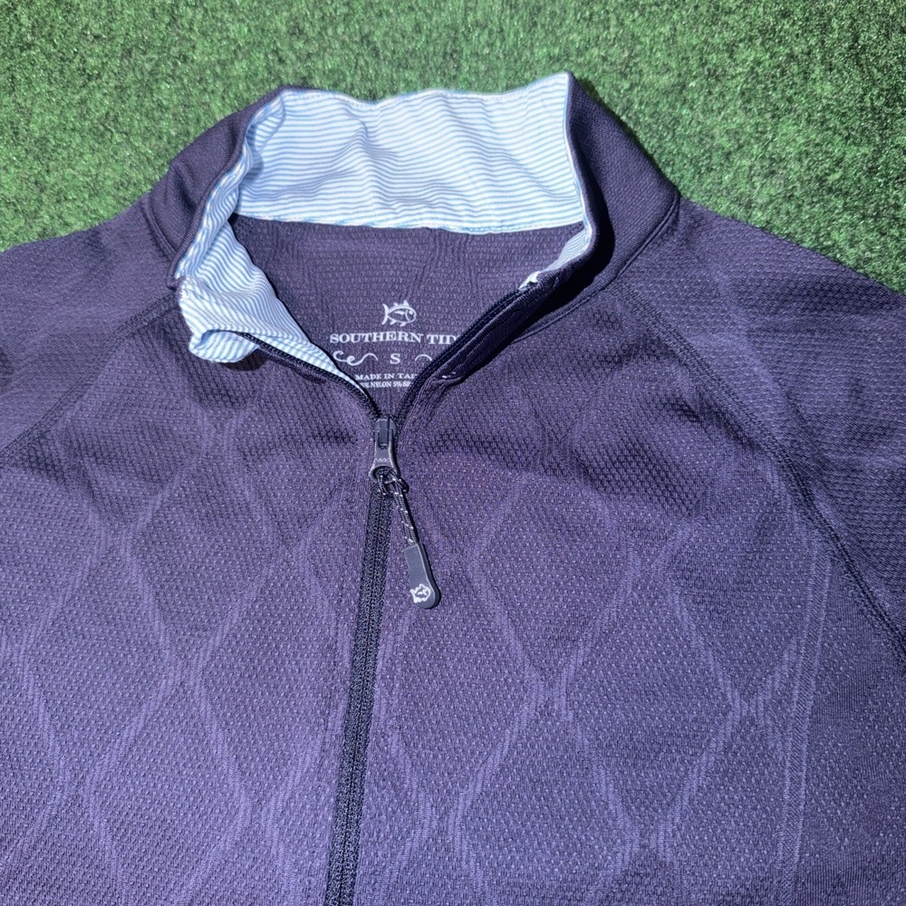 Southern Tide 1/4 Zip Women's Blue Nylon/Spandex Blend Size Small Active Wear R7
